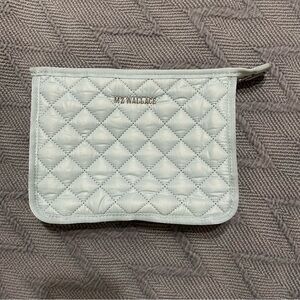 MZ Wallace Metro Wristlet Silver Blue